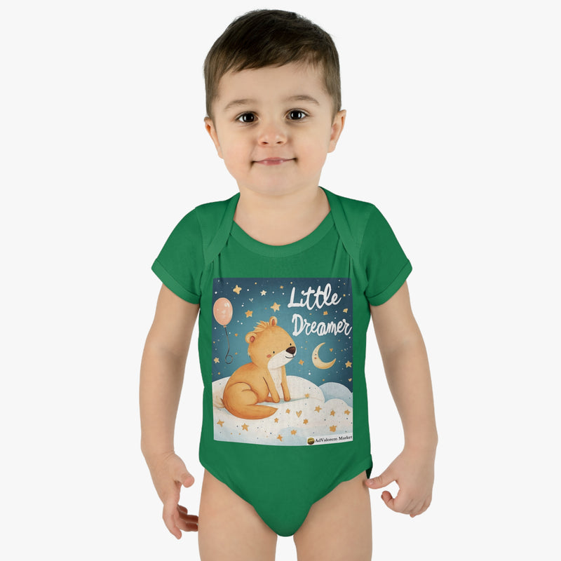 Printed Unisex Baby Rib Infant Bodysuit | Little Dreamers Printed 100% Combed Ring-Spun Cotton | Dress Your Little One in Style