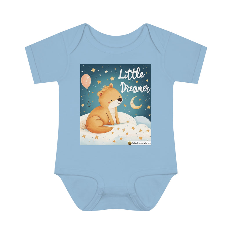 Printed Unisex Baby Rib Infant Bodysuit | Little Dreamers Printed 100% Combed Ring-Spun Cotton | Dress Your Little One in Style