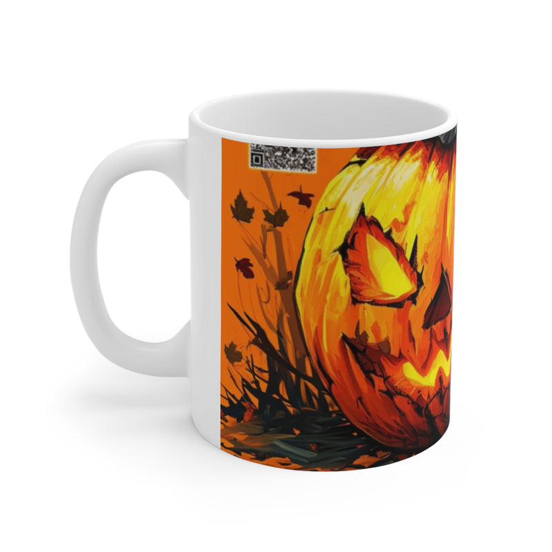 Printed Ceramic 15oz Coffee Cup | Halloween Theme Print Cup for Unisex | Restaurant Coffee Cups for Coffee