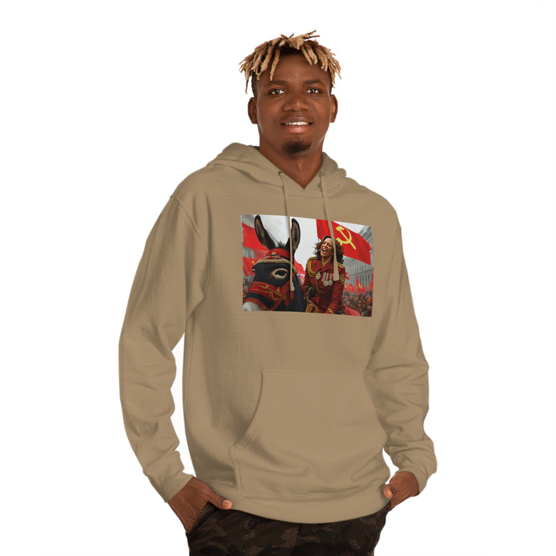 "Kamala Happy Donkey" Printed Sweatshirt Hoodie Long Sleeve Sweaters | Cool Print Sweatshirt for Unisex