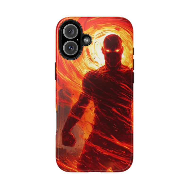 Bold Fiery Superhero IPhone Case | Clear Case with Fiery Look | Slim IPhone Case Cover for Men