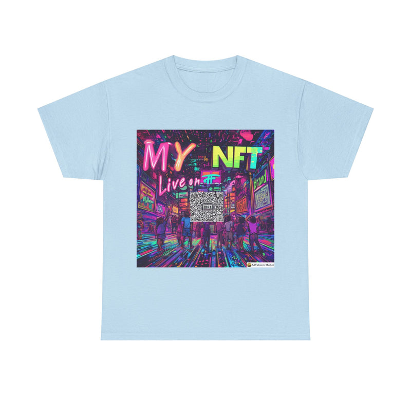 "My NFT on Live" Printed Cotton T-shirt for Unisex | T-Shirts for Boys, Girls, Men, Women