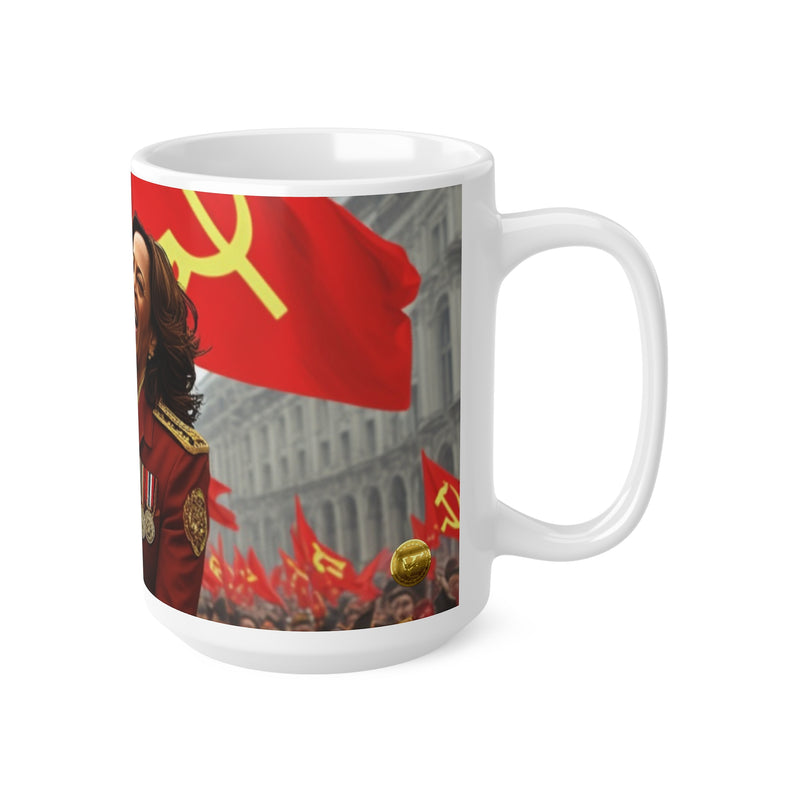 Printed Ceramic 15oz Coffee Cup | Fiery Woman Print Cup for Unisex | Restaurant Coffee Cups for Coffee