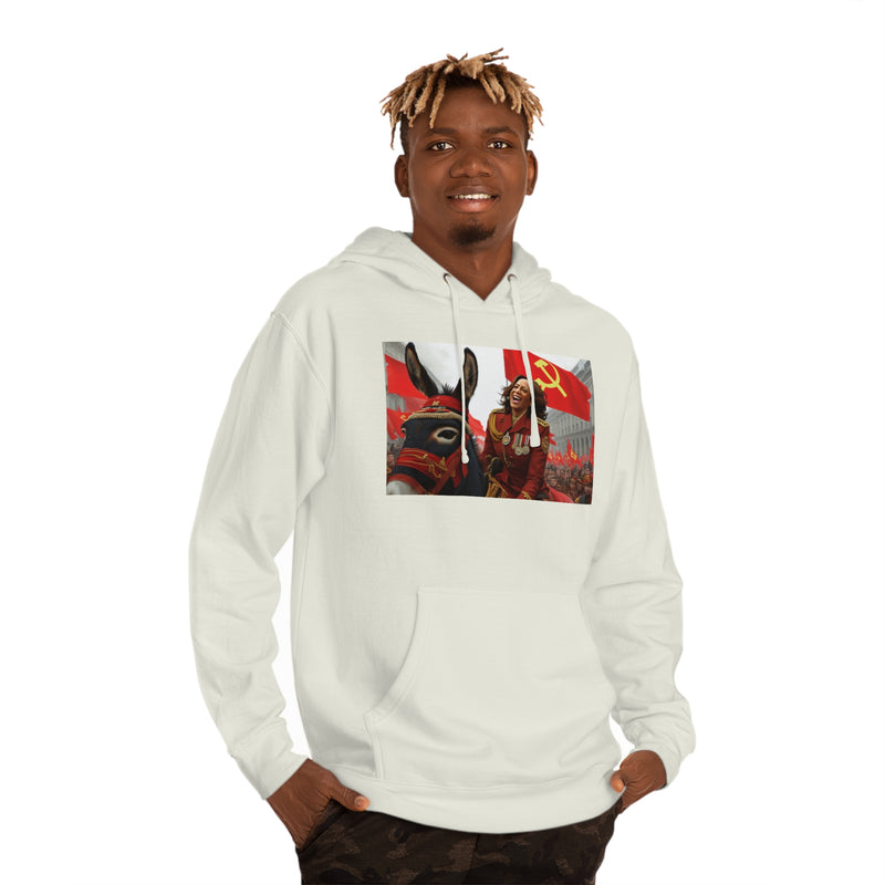 "Kamala Happy Donkey" Printed Sweatshirt Hoodie Long Sleeve Sweaters | Cool Print Sweatshirt for Unisex