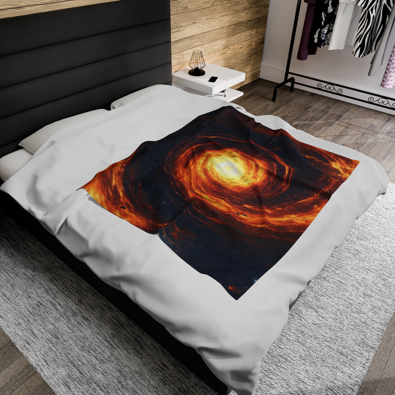 Galaxy Printed Velveteen Blanket | Soft Lightweight Blanket for Bed, Sofa, Travel, Picnics, Home Decor and Camping