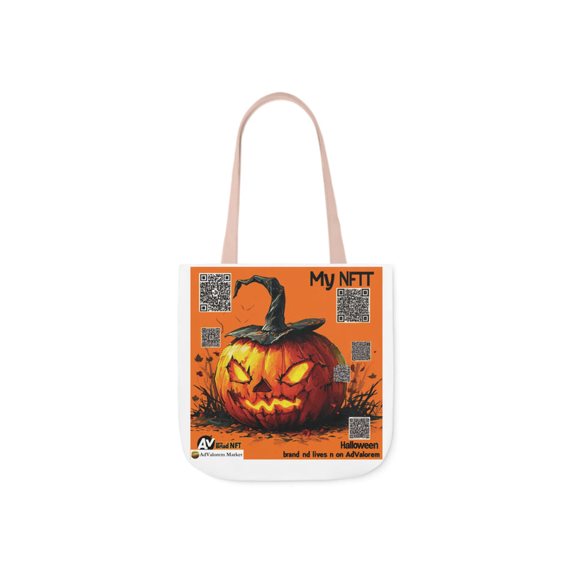 Halloween Canvas Printed Tote Bag for Men/Women with 5-Color Straps | Reusable Tote Shoulder Bag Casual Bag for Vacation, Shopping, Work, Gym | Available in Different Sizes